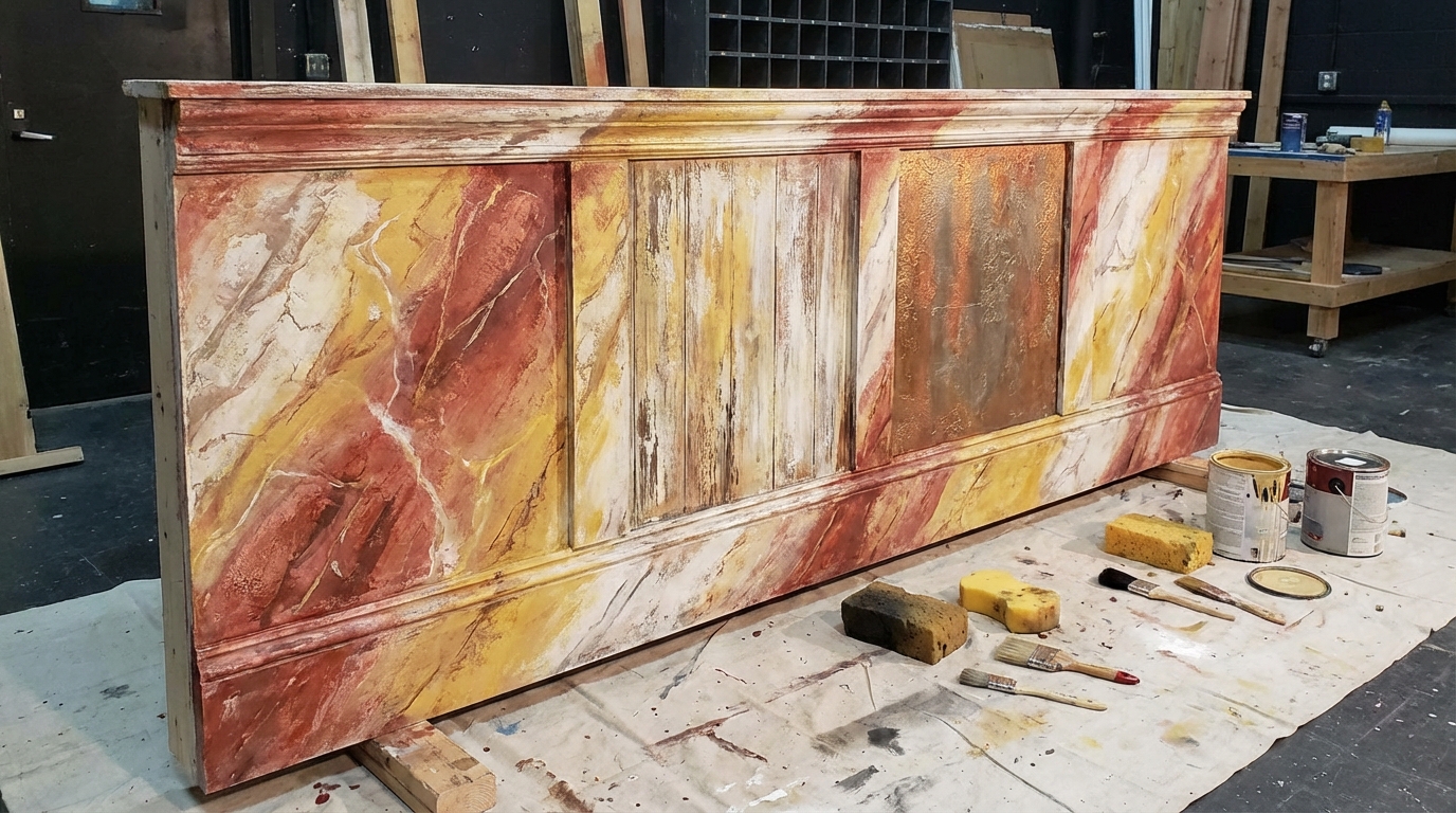 Read more about the article Painting Techniques: Faux Finishes for Set Walls